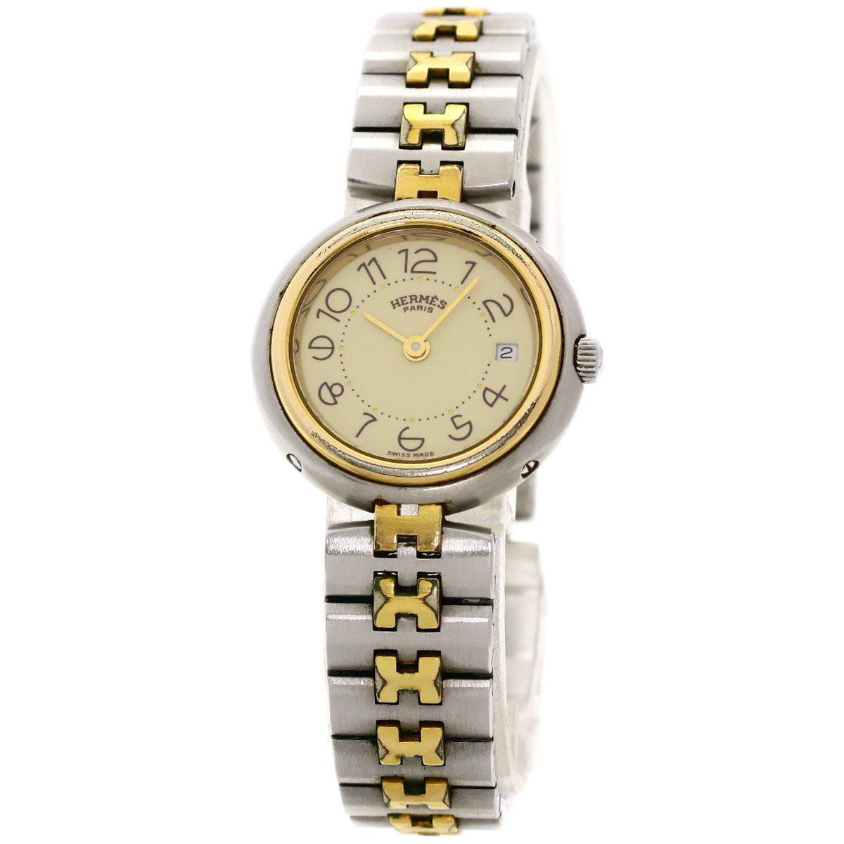 HERMES profile Watches Stainless Steel/SSxGP Ladies