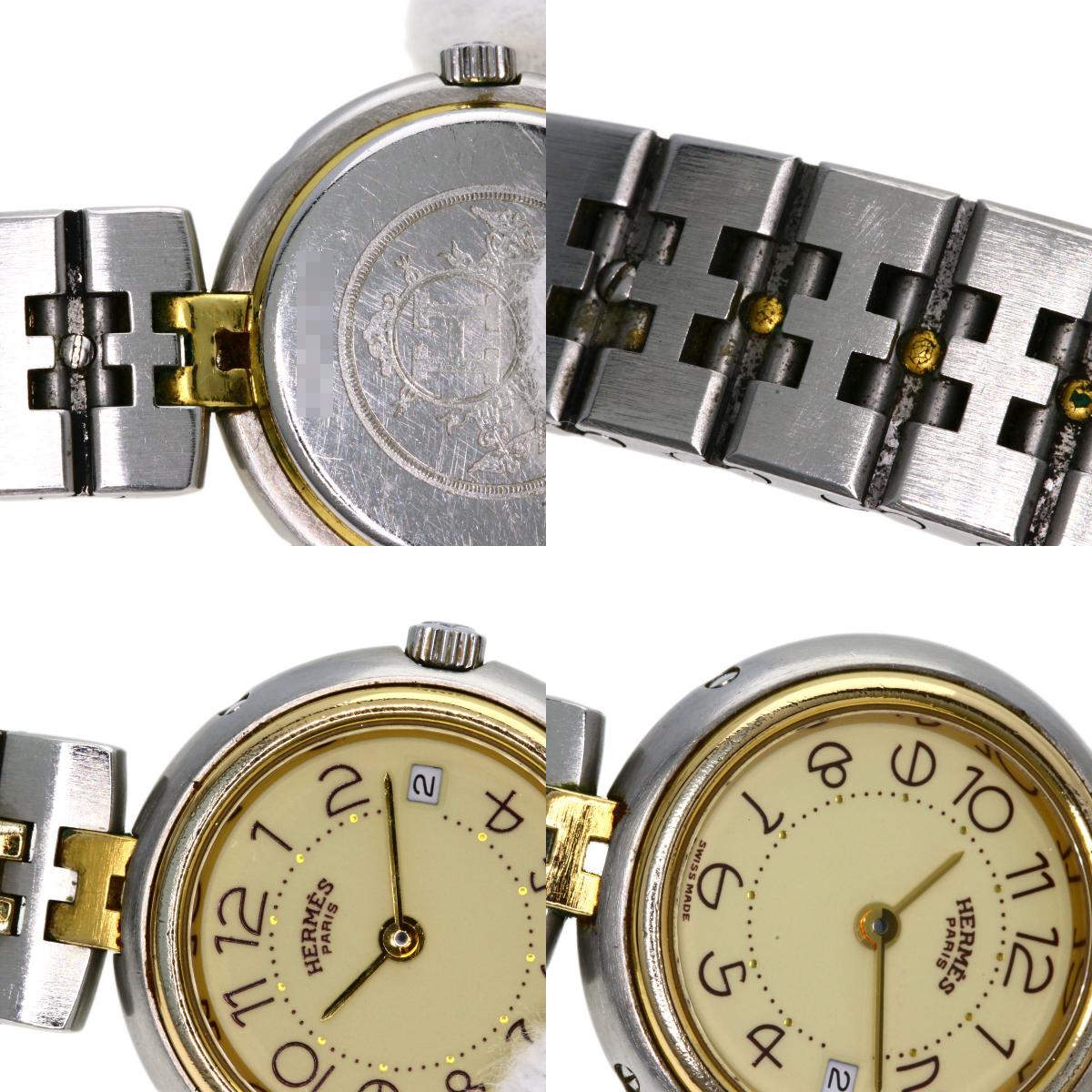 HERMES profile Watches Stainless Steel/SSxGP Ladies