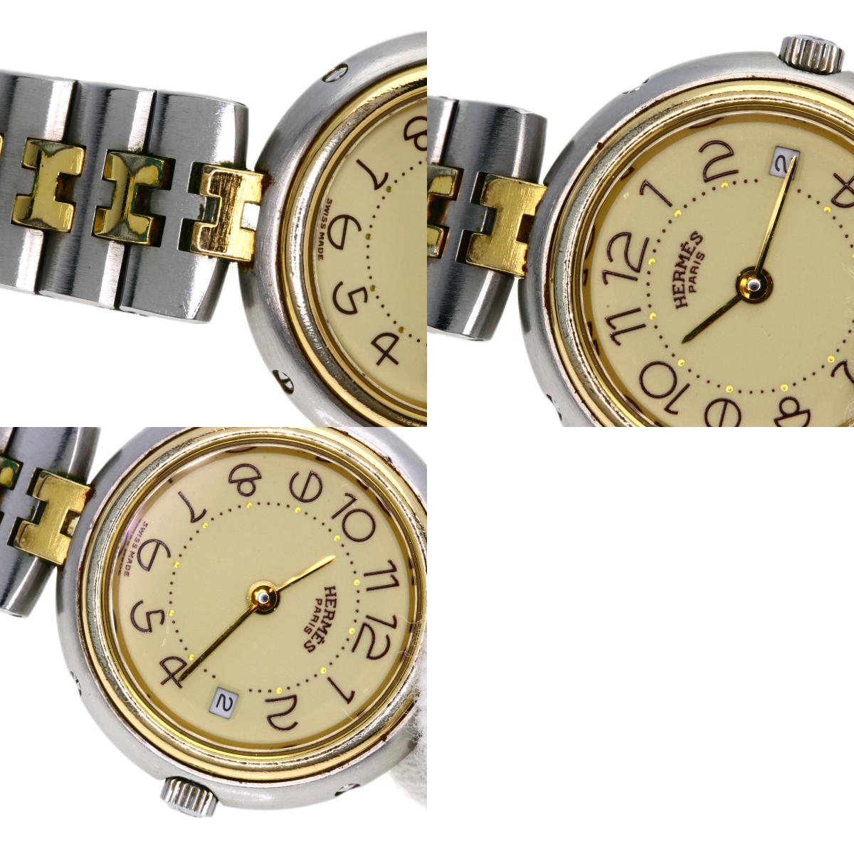 HERMES profile Watches Stainless Steel/SSxGP Ladies