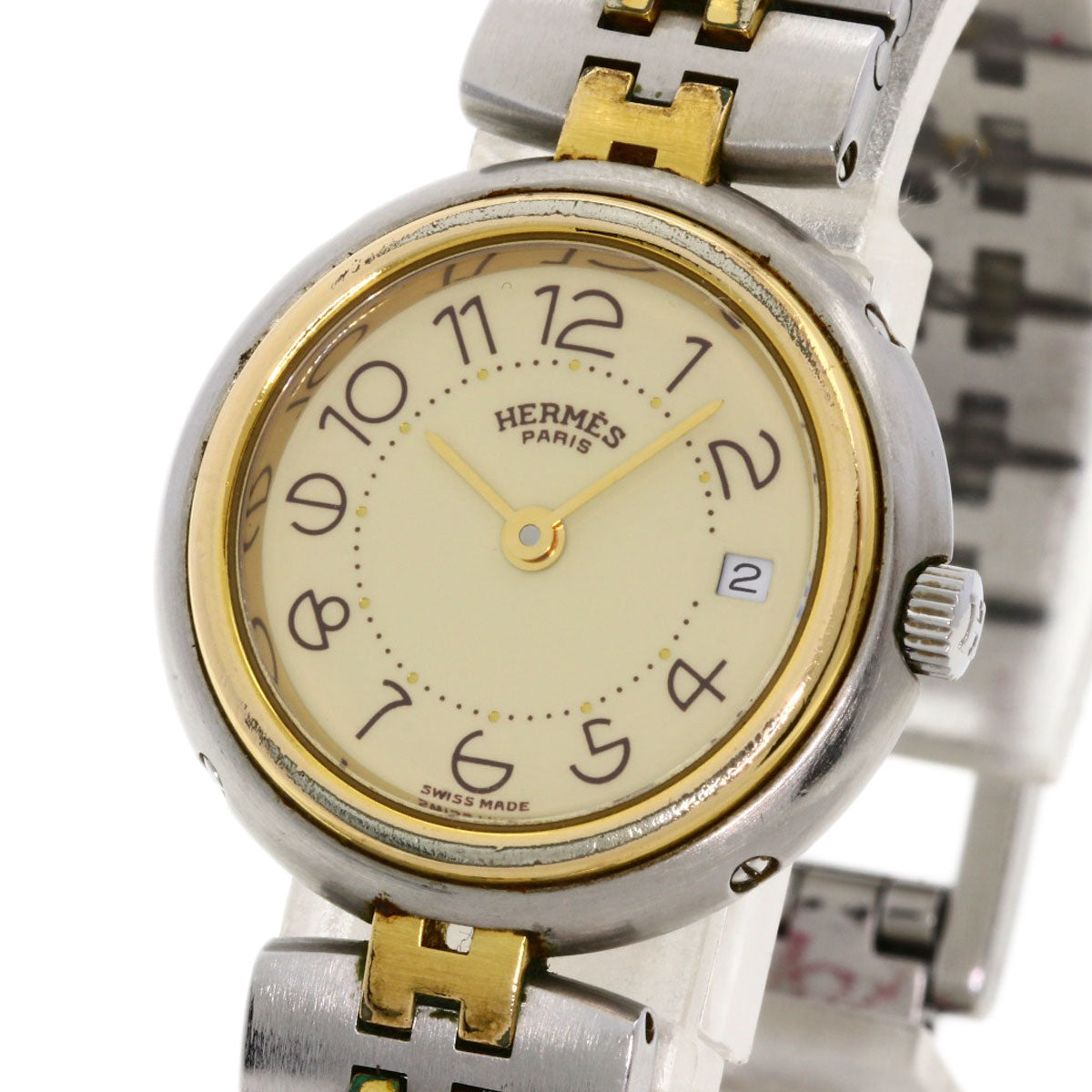 HERMES profile Watches Stainless Steel/SSxGP Ladies
