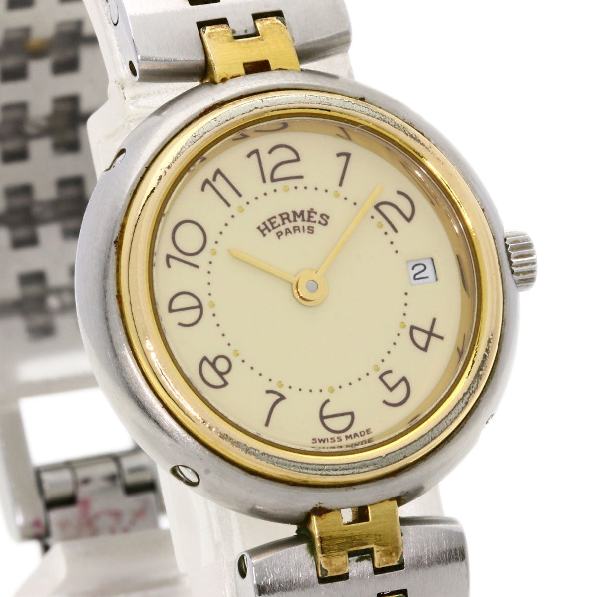 HERMES profile Watches Stainless Steel/SSxGP Ladies