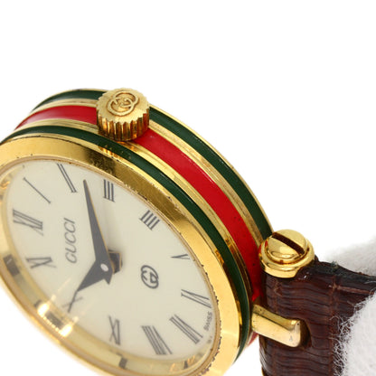GUCCI Sherry line Watches  Gold Plated/Leather Ladies