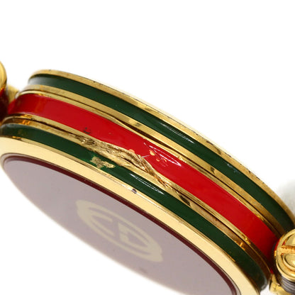 GUCCI Sherry line Watches  Gold Plated/Leather Ladies