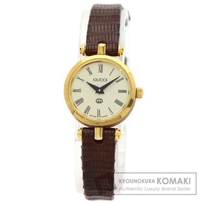 GUCCI Sherry line Watches  Gold Plated/Leather Ladies