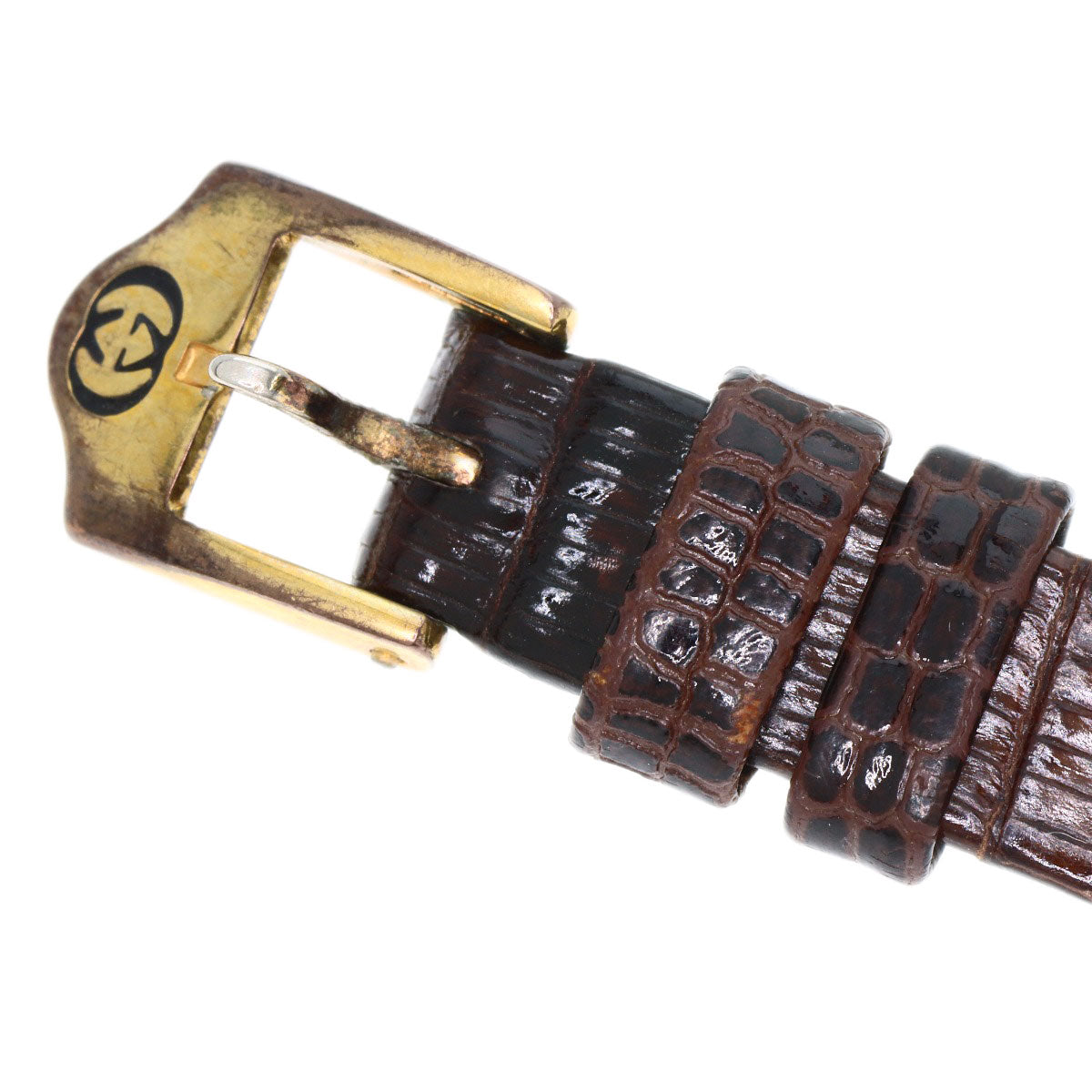 GUCCI Sherry line Watches  Gold Plated/Leather Ladies