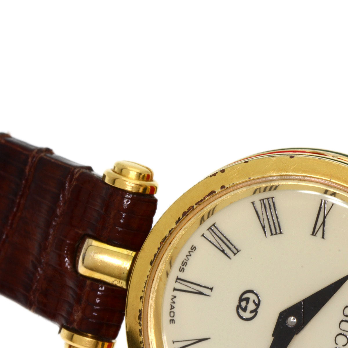 GUCCI Sherry line Watches  Gold Plated/Leather Ladies
