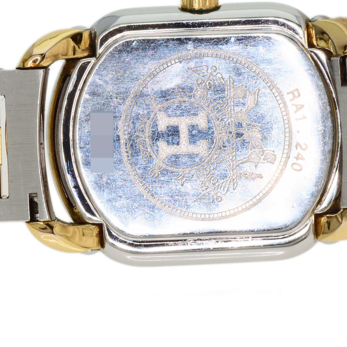 HERMES Rally Old Belt Watches RA1.240 Stainless Steel/SSxGP Ladies