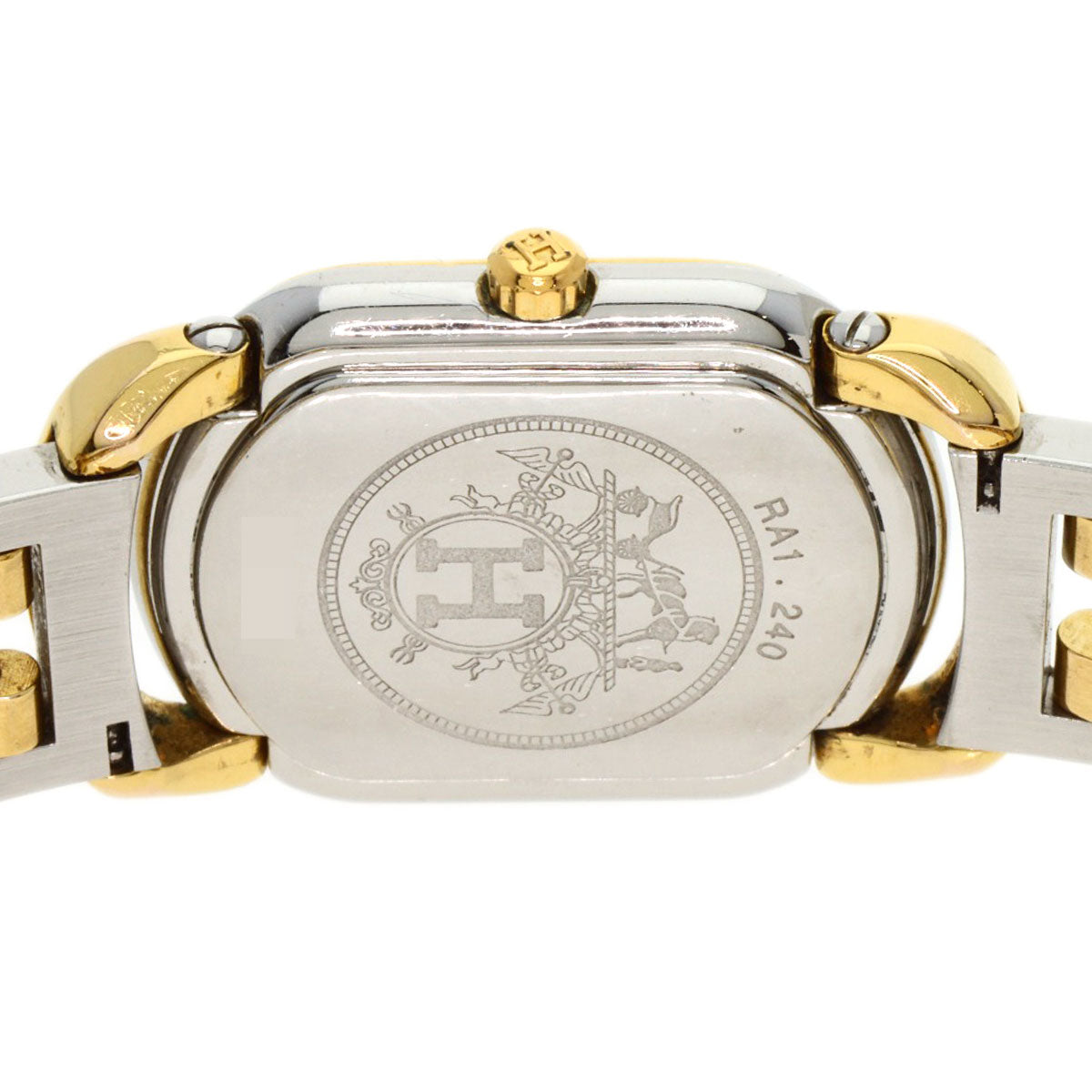 HERMES Rally Old Belt Watches RA1.240 Stainless Steel/SSxGP Ladies