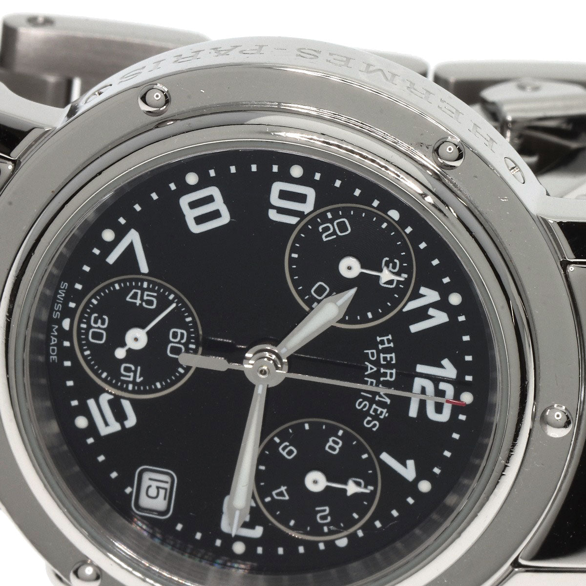 HERMES Clipper Chrono Watches CL1.310 Stainless Steel/Stainless Steel Ladies
