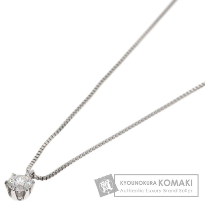 0.1ct Diamond Necklace K18 White Gold  1.5g　Ladies