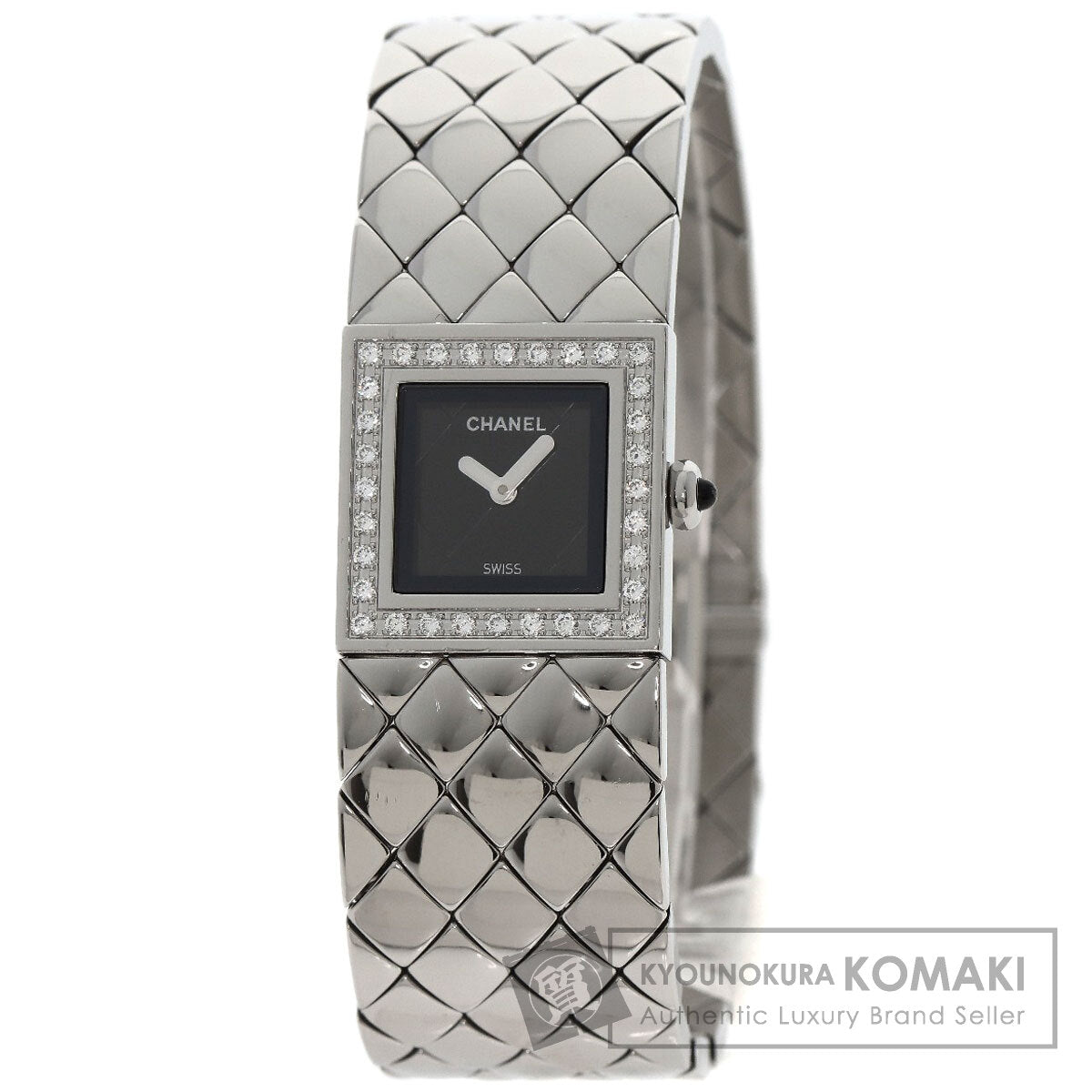 CHANEL Matelasse Diamond Watches H0489 Stainless Steel/Stainless Steel Ladies