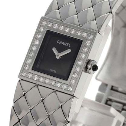 CHANEL Matelasse Diamond Watches H0489 Stainless Steel/Stainless Steel Ladies