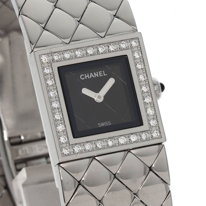 CHANEL Matelasse Diamond Watches H0489 Stainless Steel/Stainless Steel Ladies