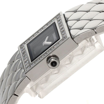 CHANEL Matelasse Diamond Watches H0489 Stainless Steel/Stainless Steel Ladies