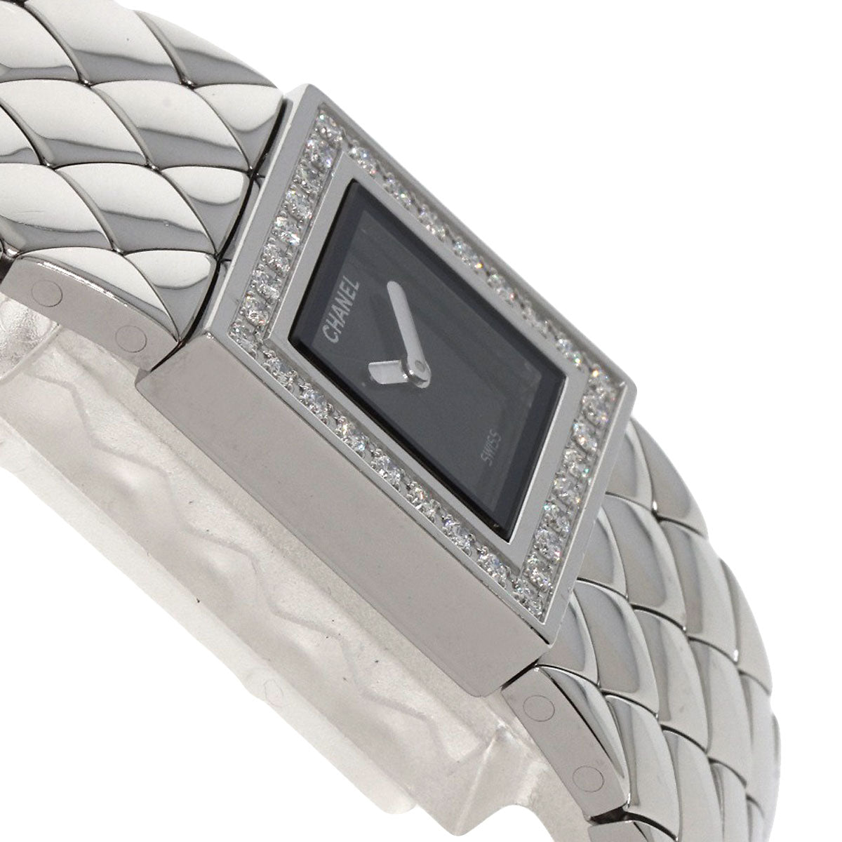 CHANEL Matelasse Diamond Watches H0489 Stainless Steel/Stainless Steel Ladies