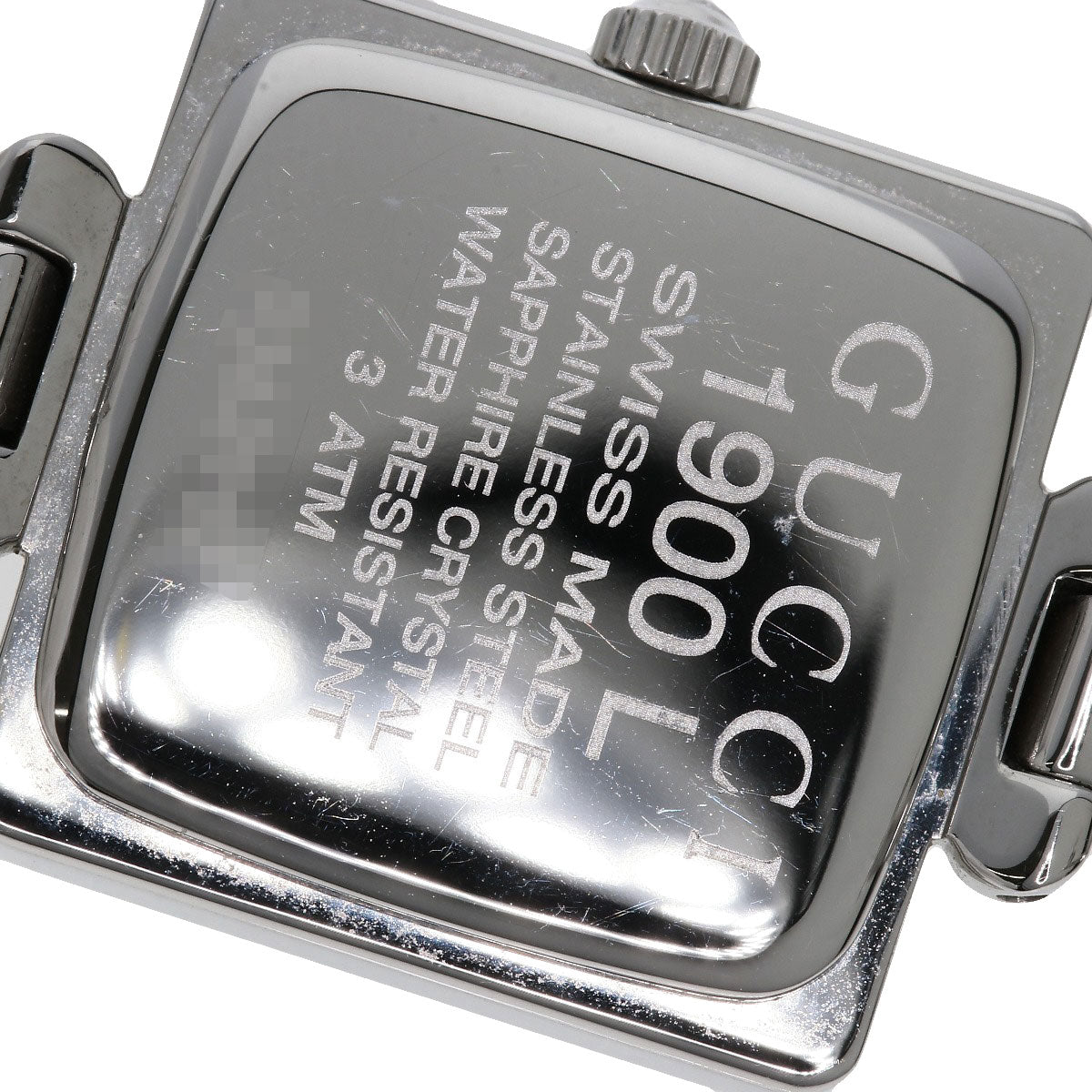 GUCCI Square face Watches 1900L Stainless Steel/Stainless Steel Ladies