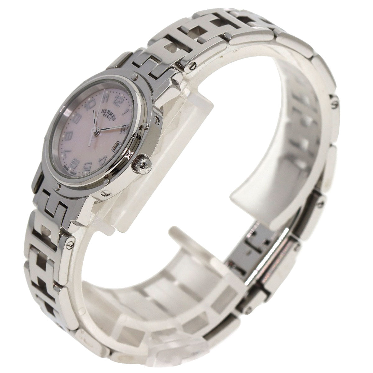 HERMES Clipper Nacre new buckle Watches CL4.210 Stainless Steel/Stainless Steel Ladies