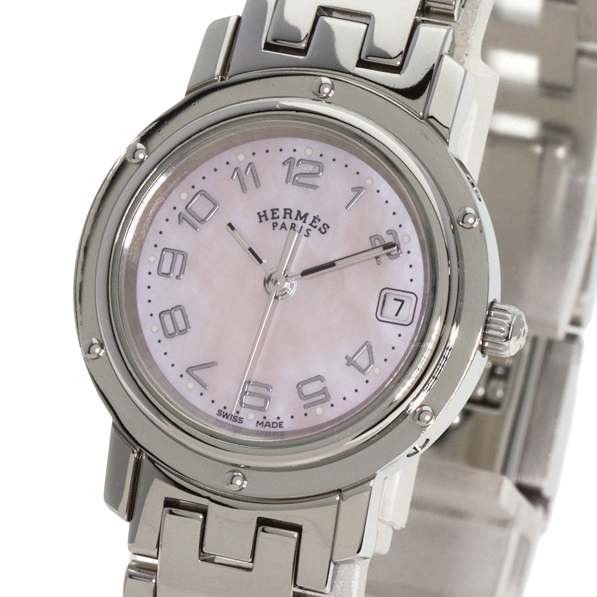 エルメス CL4.210 クリッパーナクレ 新バックル 腕時計 ステンレススチール/SS レディース 【中古】【HERMES】