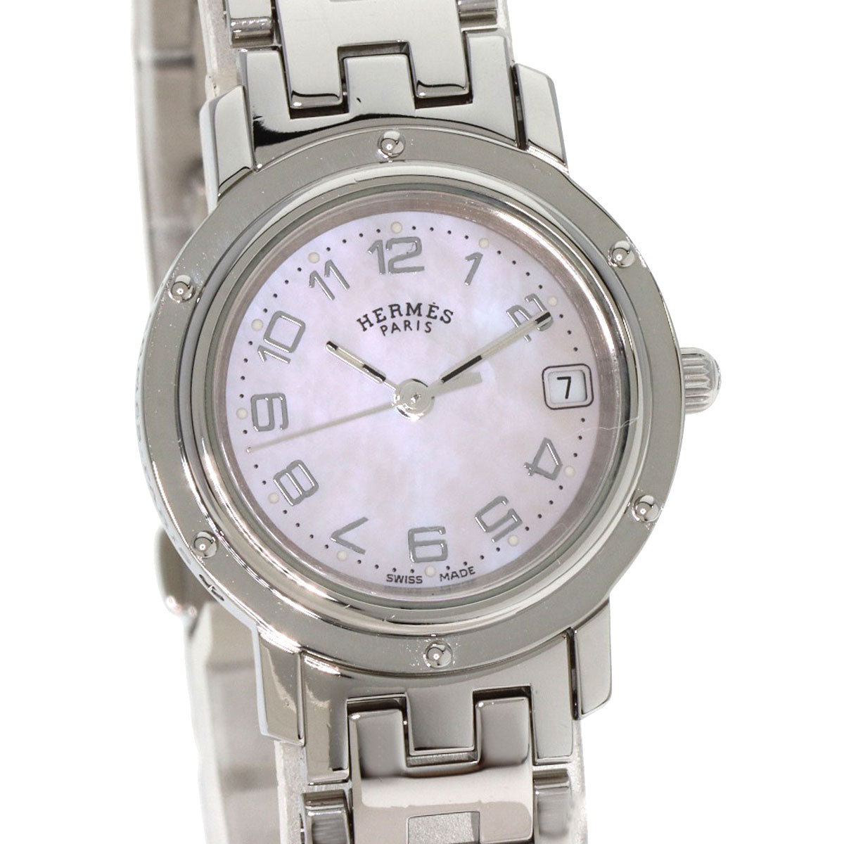 エルメス CL4.210 クリッパーナクレ 新バックル 腕時計 ステンレススチール/SS レディース 【中古】【HERMES】