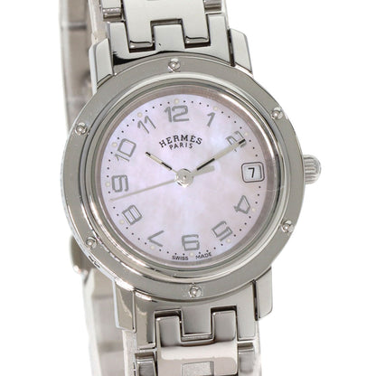 エルメス CL4.210 クリッパーナクレ 新バックル 腕時計 ステンレススチール/SS レディース 【中古】【HERMES】