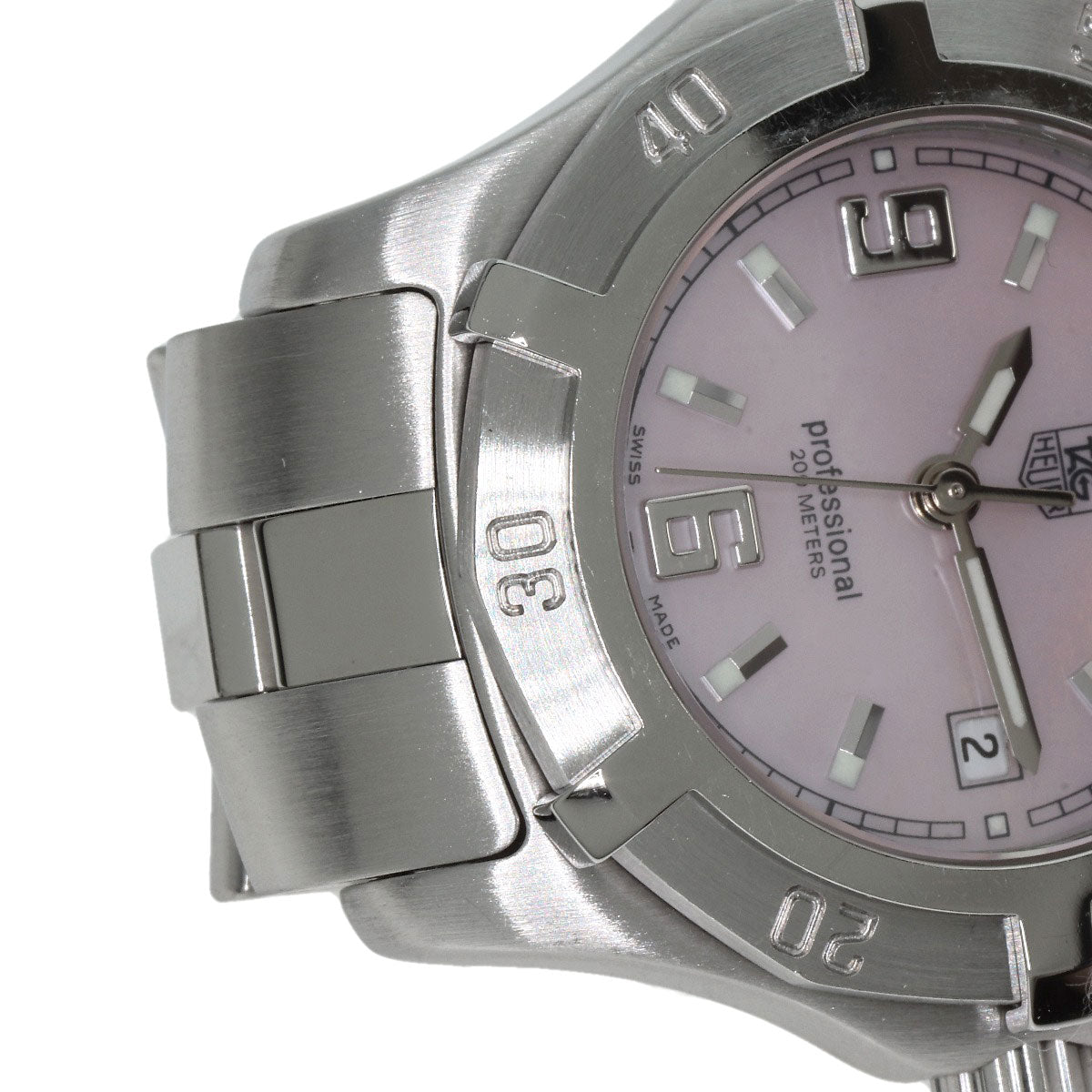 TAG HEUER Professional Exclusive Pink Shell Watches WN1319 Stainless Steel/Stainless Steel Ladies