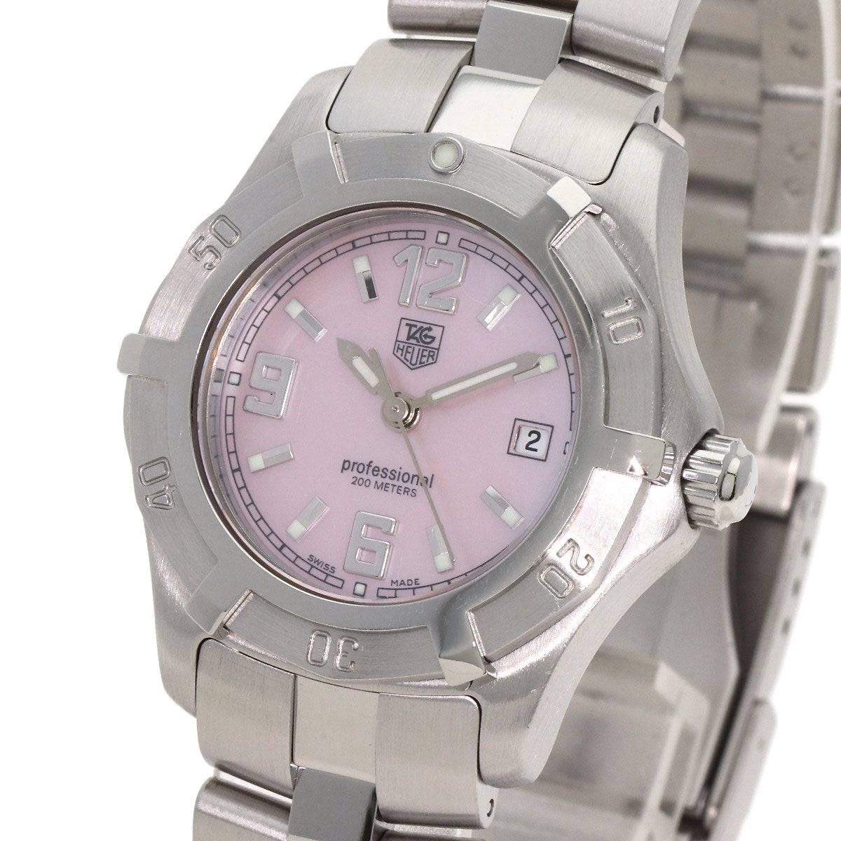 TAG HEUER Professional Exclusive Pink Shell Watches WN1319 Stainless Steel/Stainless Steel Ladies