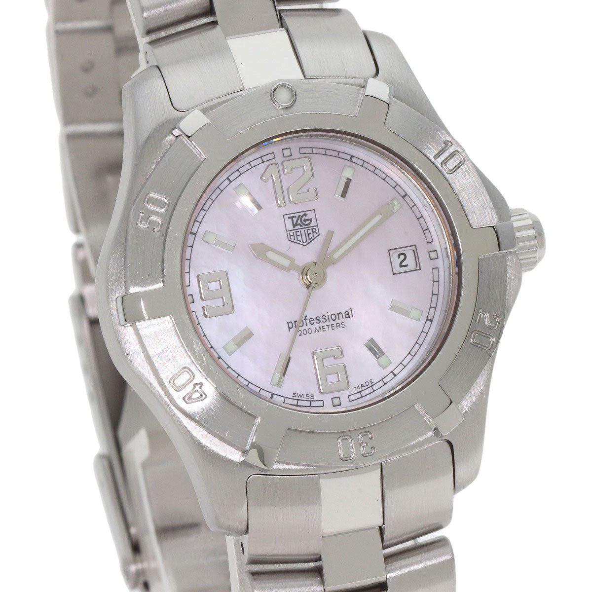 TAG HEUER Professional Exclusive Pink Shell Watches WN1319 Stainless Steel/Stainless Steel Ladies