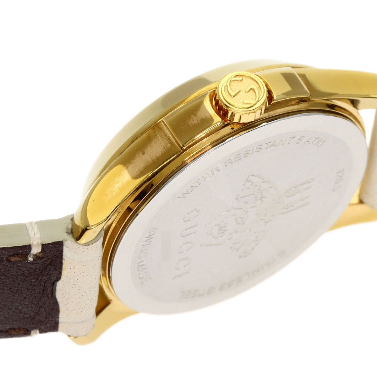 GUCCI G timeless Watches YA126580 Gold Plated/Leather Ladies