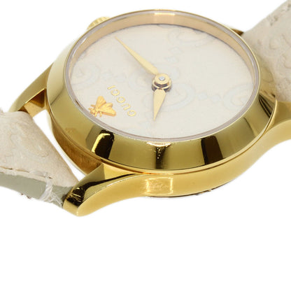 GUCCI G timeless Watches YA126580 Gold Plated/Leather Ladies