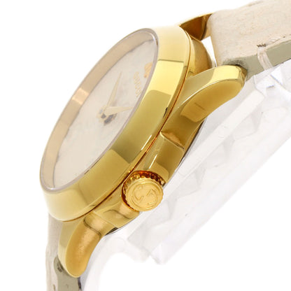 GUCCI G timeless Watches YA126580 Gold Plated/Leather Ladies