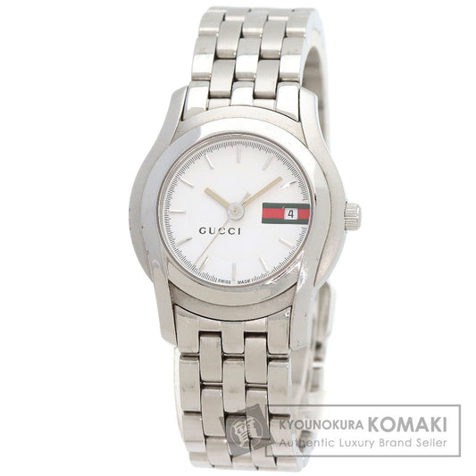 GUCCI Round face Watches 5500L Stainless Steel/Stainless Steel Ladies