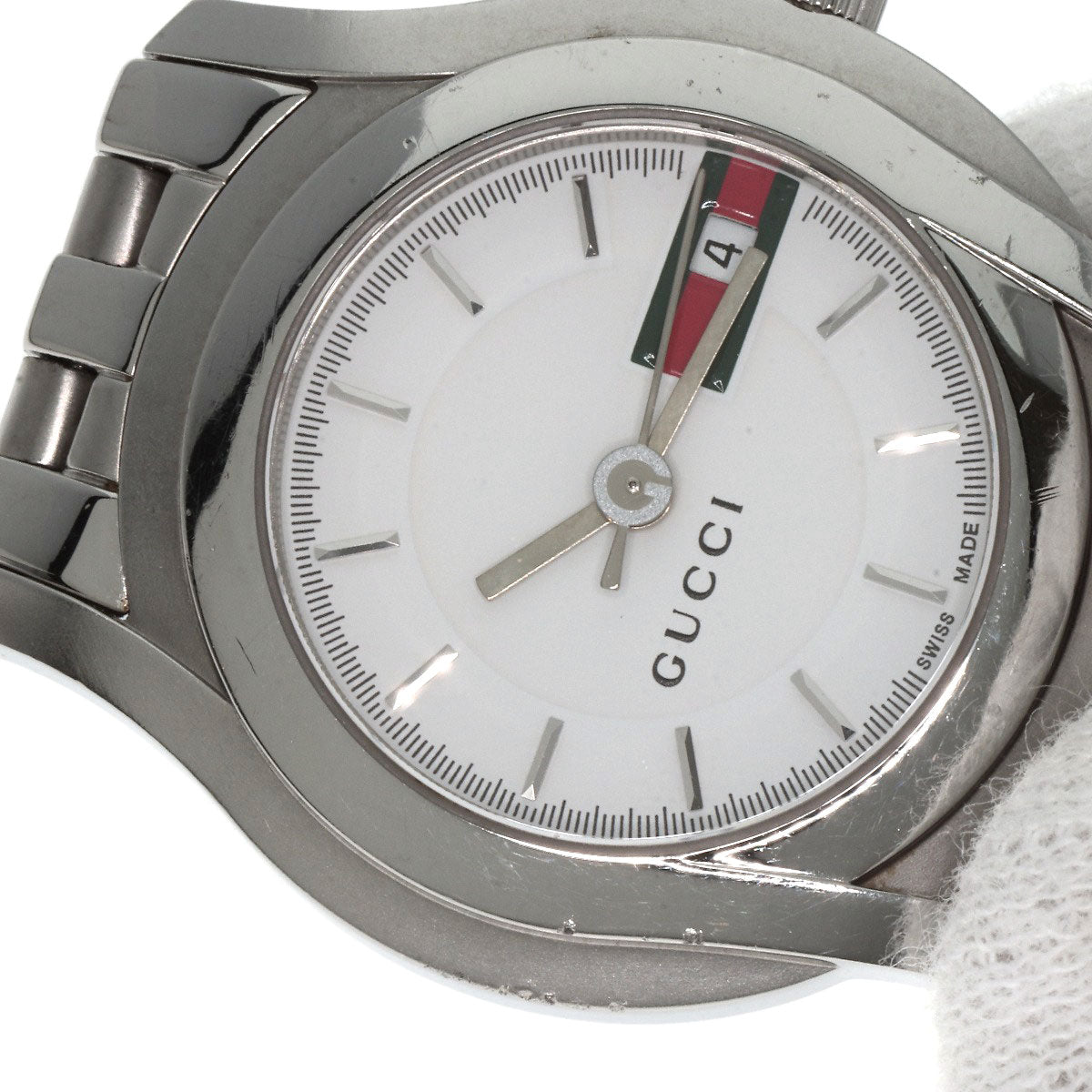 GUCCI Round face Watches 5500L Stainless Steel/Stainless Steel Ladies