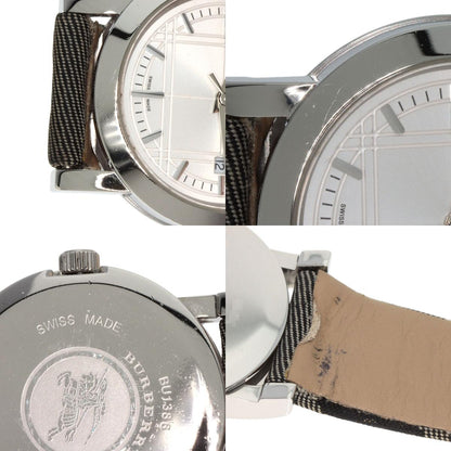 BURBERRY Round face Watches BU1386 Stainless Steel/Leather Ladies