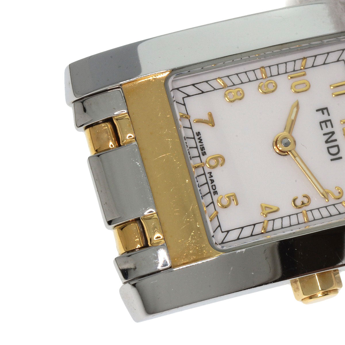 FENDI Square Face Two-Tone Watches 7000L Stainless Steel/SSxGP Ladies