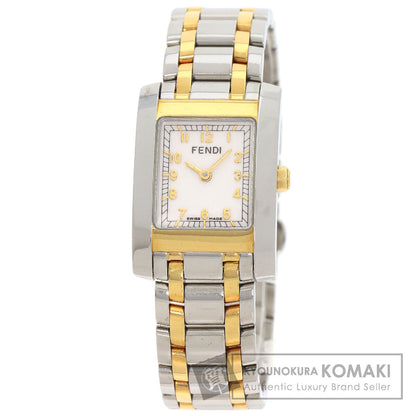 FENDI Square Face Two-Tone Watches 7000L Stainless Steel/SSxGP Ladies