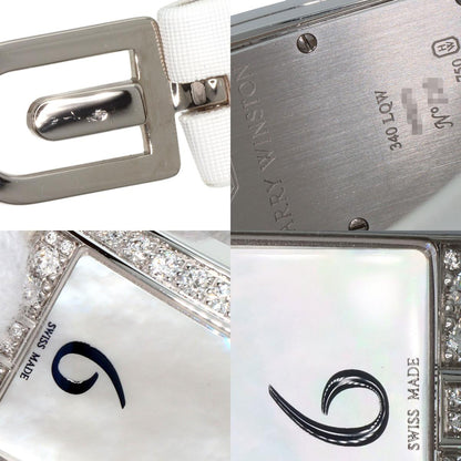 HARRY WINSTON Avenue Traffic Watches 340/LQW.M/D3.1 K18 White Gold/Leather Ladies