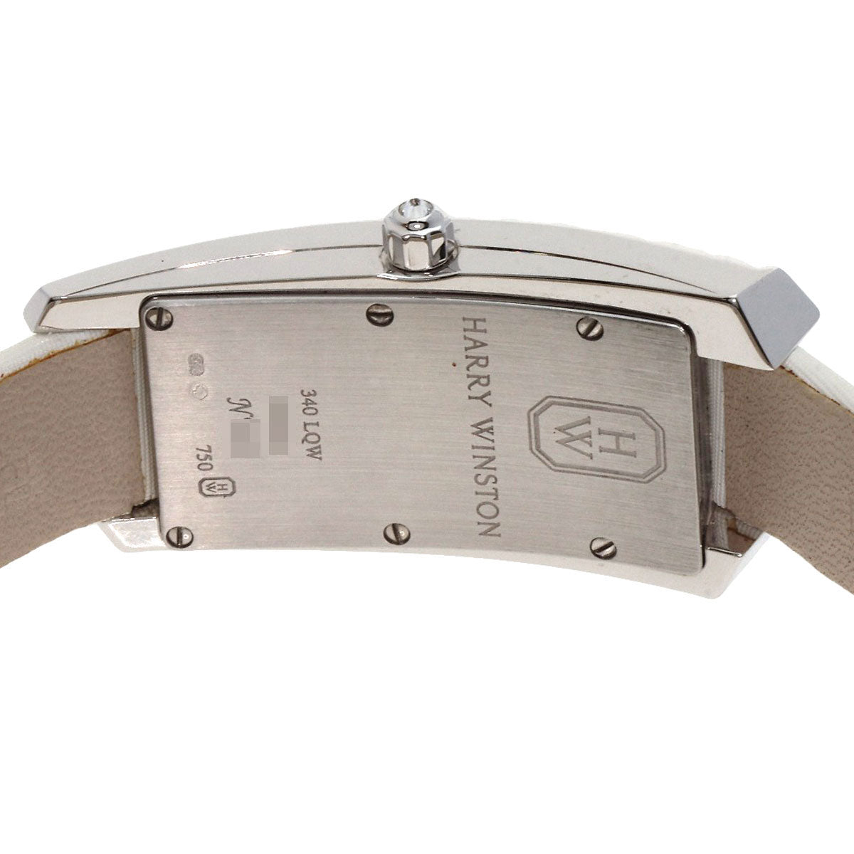 HARRY WINSTON Avenue Traffic Watches 340/LQW.M/D3.1 K18 White Gold/Leather Ladies