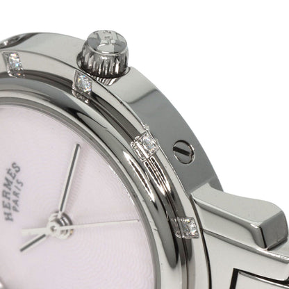 HERMES Clipper Nacre 12P Diamond Watches CL4.230 Stainless Steel/Stainless Steel Ladies
