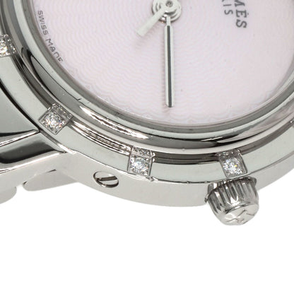 HERMES Clipper Nacre 12P Diamond Watches CL4.230 Stainless Steel/Stainless Steel Ladies