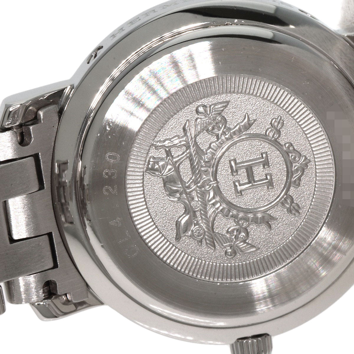 HERMES Clipper Nacre 12P Diamond Watches CL4.230 Stainless Steel/Stainless Steel Ladies