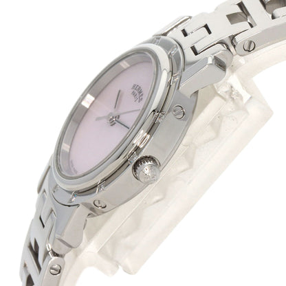 HERMES Clipper Nacre 12P Diamond Watches CL4.230 Stainless Steel/Stainless Steel Ladies