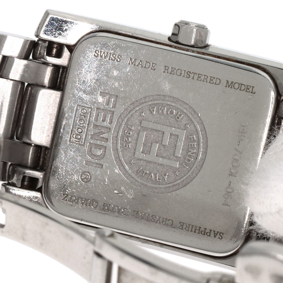 FENDI Square face Watches 7000L Stainless Steel/Stainless Steel Ladies