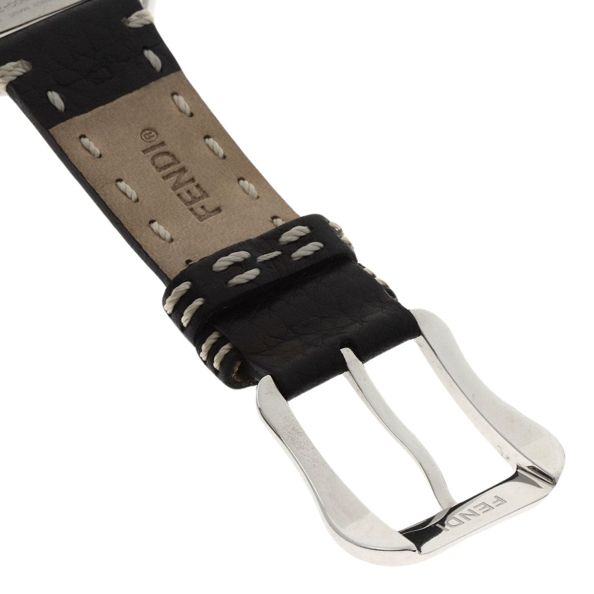 FENDI Buckle motif Watches 3800G Stainless Steel/Leather Ladies