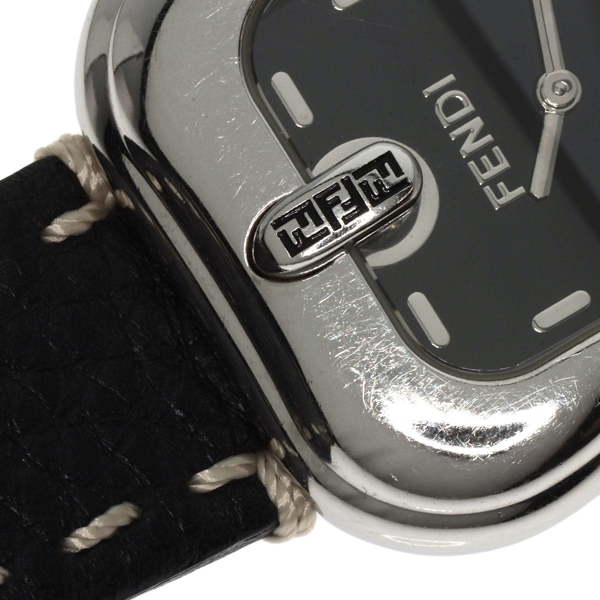 FENDI Buckle motif Watches 3800G Stainless Steel/Leather Ladies