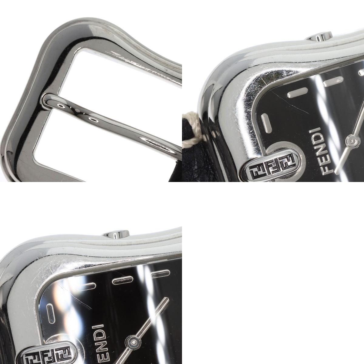 FENDI Buckle motif Watches 3800G Stainless Steel/Leather Ladies