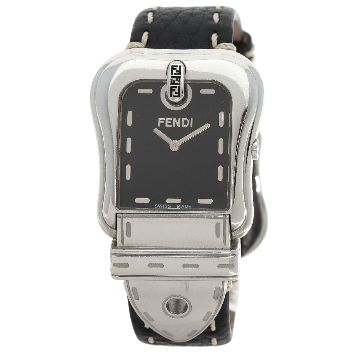 FENDI Buckle motif Watches 3800G Stainless Steel/Leather Ladies