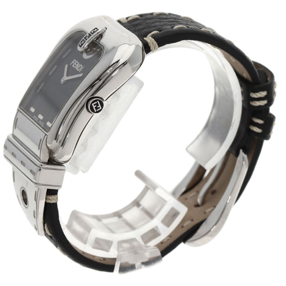 FENDI Buckle motif Watches 3800G Stainless Steel/Leather Ladies