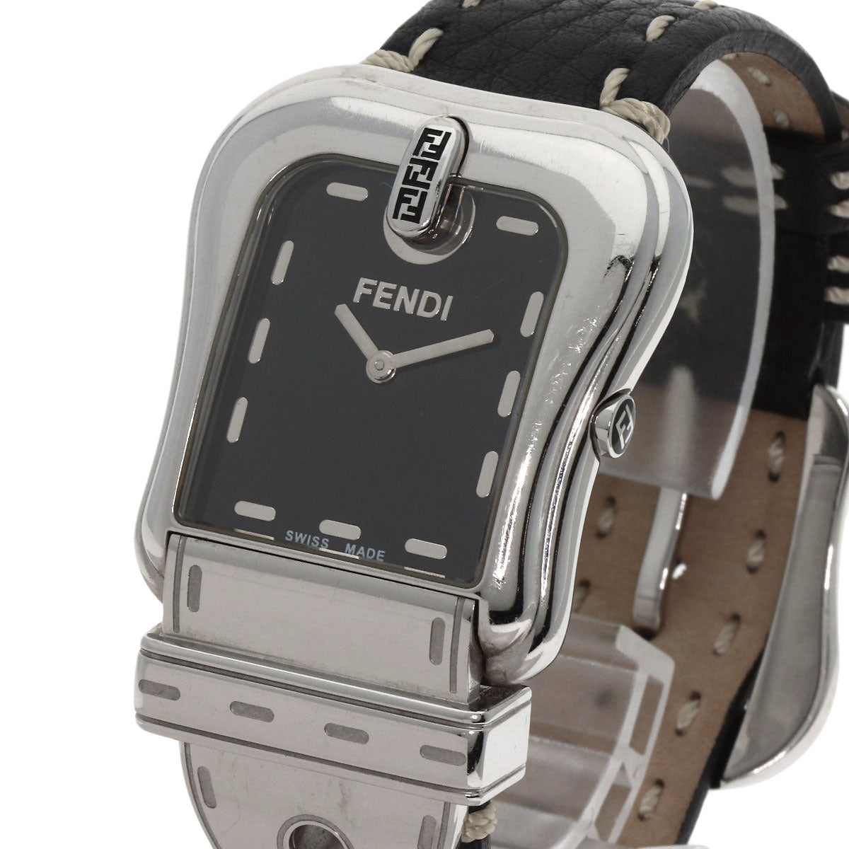 FENDI Buckle motif Watches 3800G  Stainless Steel/Leather Ladies