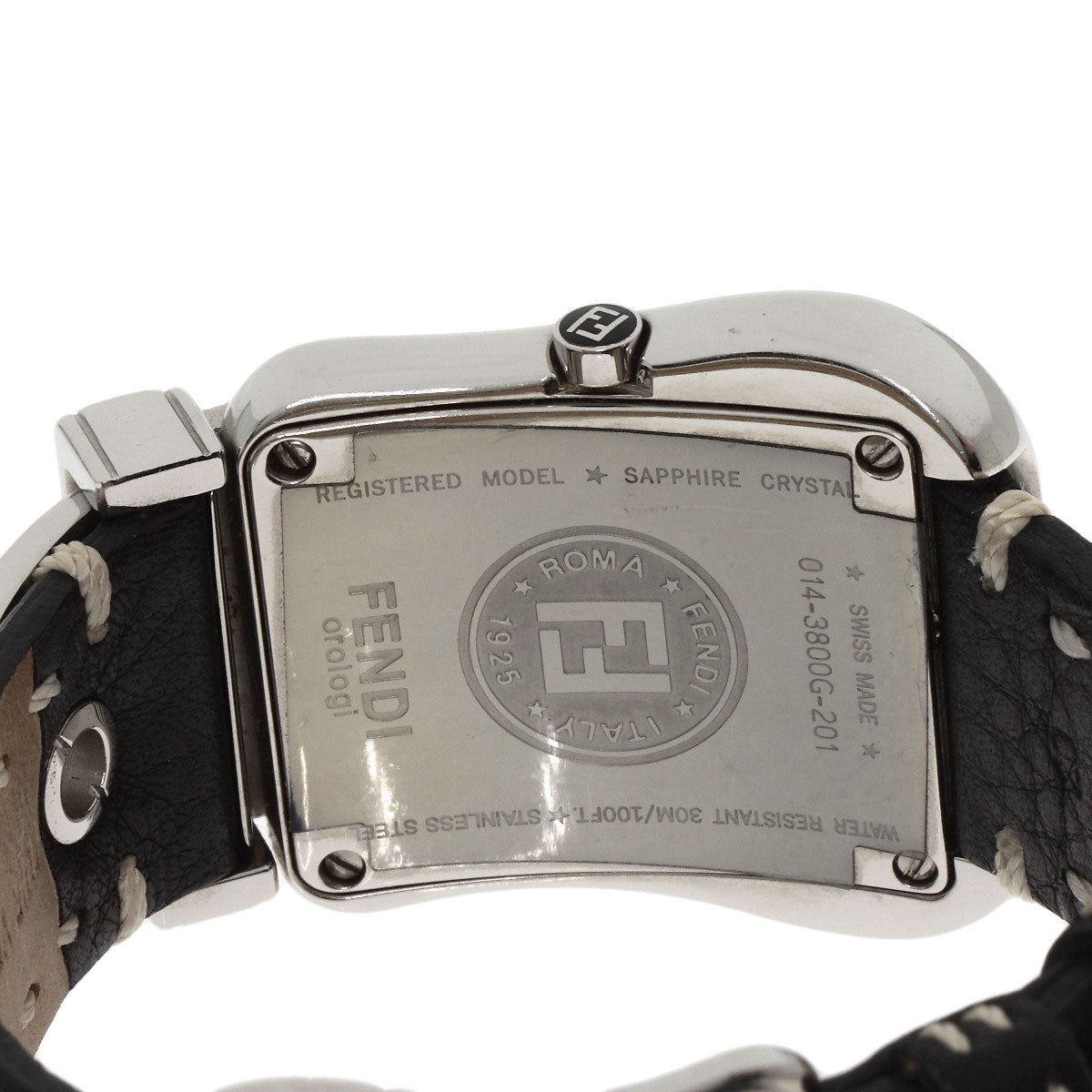 FENDI Buckle motif Watches 3800G Stainless Steel/Leather Ladies