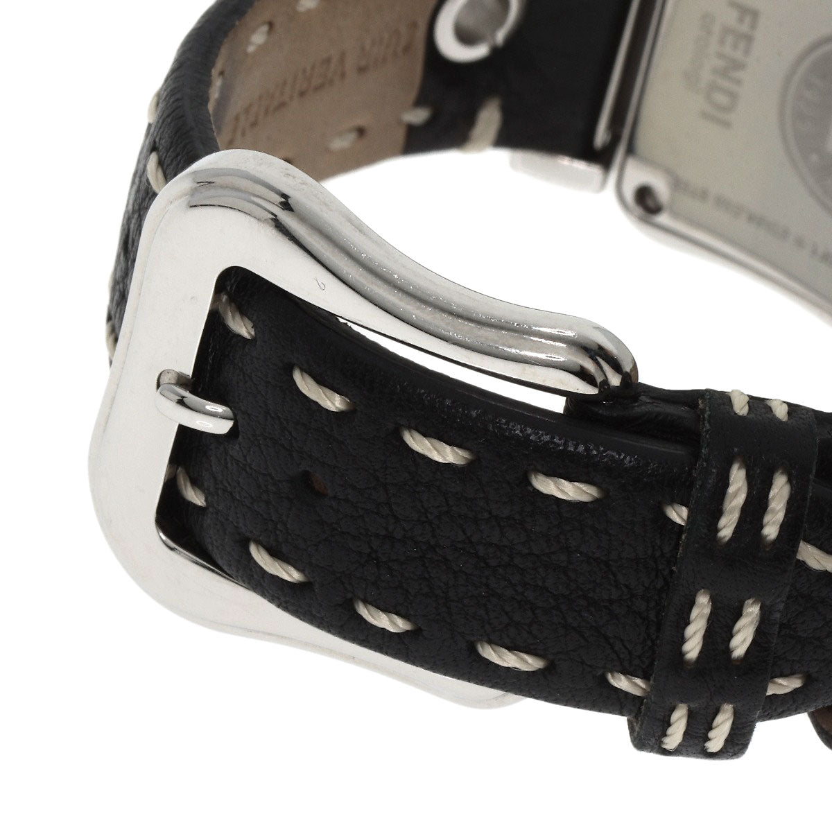 FENDI Buckle motif Watches 3800G Stainless Steel/Leather Ladies